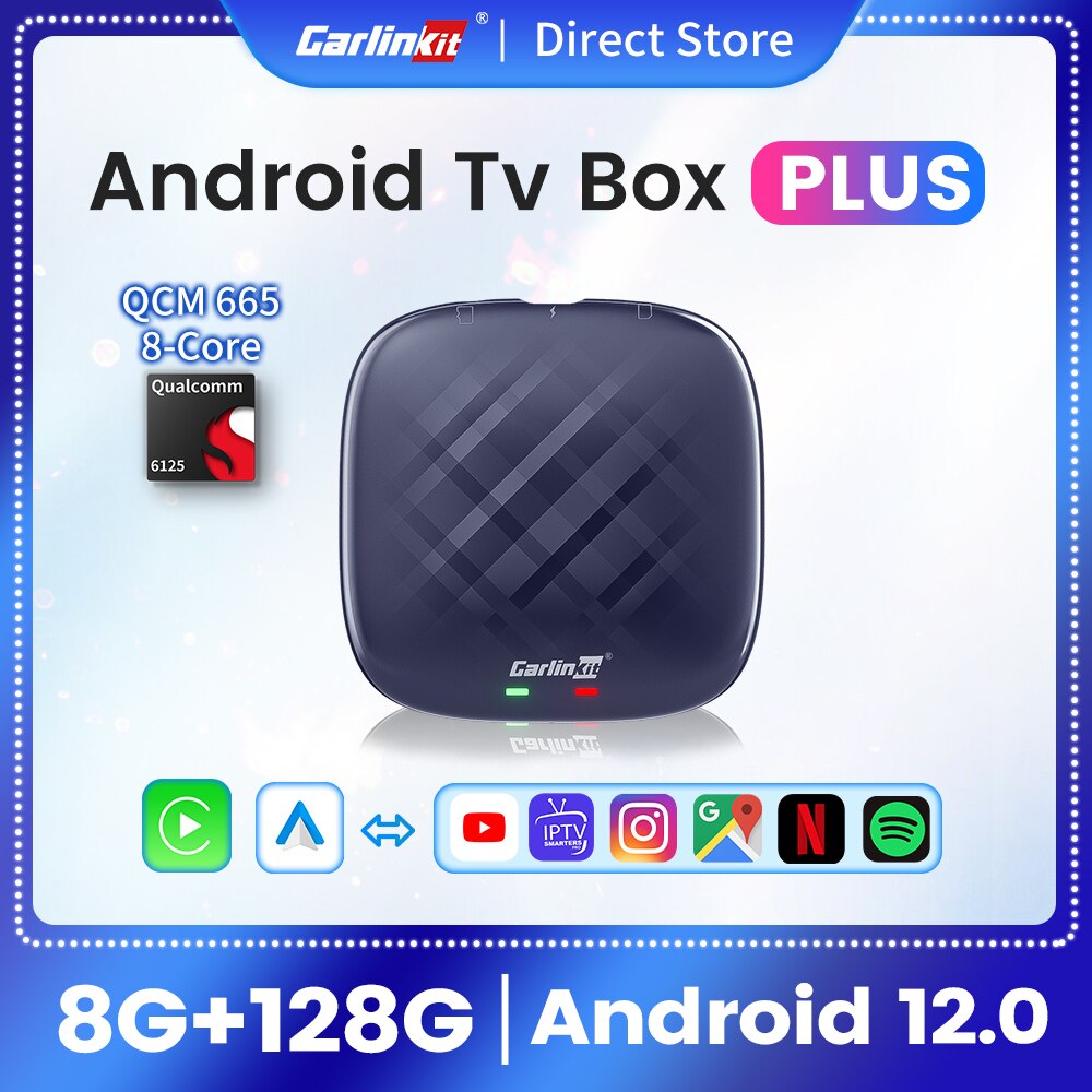 CarlinKit TV Box ȵ̵ 13 ÷ 8+128G Ʈ  CarPlay ȵ̵ Ai ڽ QCM6125 OEM ڵ 8 ھ ڵ  Ʈ ڽ